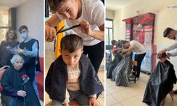 Kahramanmaraş'ta kırsal okullardaki öğrencilere ve huzurevlerine saç kesimi desteği