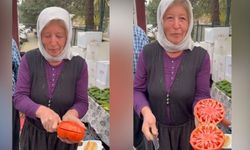 Kahramanmaraşlı Teyzenin Domatesi Herkesi Hayran Bıraktı