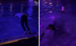 Kahramanmaraş’ta EXPO Havuzuna Giren İki Kişi Tepki Topladı