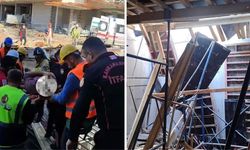Kahramanmaraş'ta İnşaat İskelesinden Düşen İşçi Hastaneye Kaldırıldı