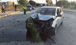 Palmiyeye Çarpan Araç Kulanılmaz Hale Geldi: 1 Yaralı