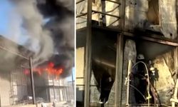 Sandalye üretim atölyesi alev alev yandı