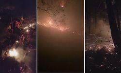 Yıldırımın düştüğü ormanlık alandaki yangın 16’ncı saatte kontrol altına alındı