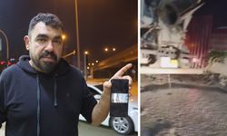 Yola beton döken sürücü "Cezamı yerim" diyerek vatandaşı çileden çıkardı