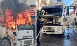 Park halindeki kamyon alev aldı: ağır maddi hasar oluştu