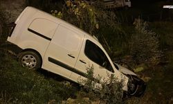 Alanya’da kamyonet şarampole yuvarlandı: 1 kişi yaralandı