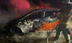 Manavgat'ta Seyir Halindeki Araç Alevler İçinde Kaldı