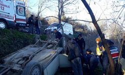 Burdur’da kontrolden çıkan otomobil takla attı: 1 kişi yaralandı