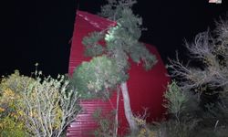 Mersin’de şiddetli rüzgar çatıyı uçurdu, asırlık meşe ağacını devirdi