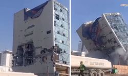 Kahramanmaraş'ta 6 Şubat Depremlerimde Hasar Gören İş Merkezi Yıkıldı