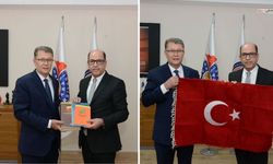 TDK Başkanı Mert, KSÜ'de Dekan Doğan ve Bölüm Başkanı Timur ile görüştü