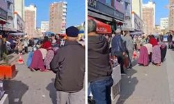 Kadınlar sokak ortasında saç baş birbirine girdi