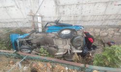 Kahramanmaraş'ta otomobil drenaj kanalına uçtu