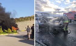 Seyir halindeki otomobil alevlere teslim oldu