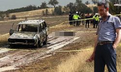 Yanmış Aracın Yanında Başsız Erkek Cansız Bedeni Bulundu