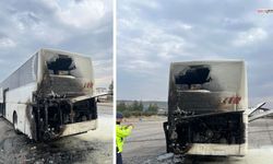 Kahramanmaraş'ta Seyir Halindeki Yolcu Otobüsü Alev Aldı
