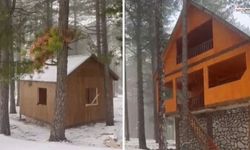 Zorkun Yaylası mevsimin ilk karı ile beyaza büründü