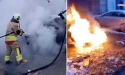 Dulkadiroğlu'nda yanan araç kısa sürede söndürüldü