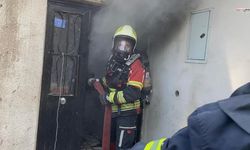 Müstakil evde çıkan yangına belediye ekiplerinden anında müdahale
