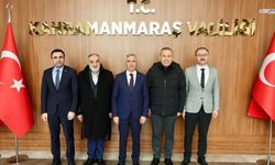 Kahramanmaraş Valisi Ünlüer, Trabzon'a atanan Vali Şahin'i makamında ağırladı