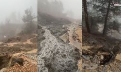 Köşürge Köyünde Yağış Sonrası Toprak Kaydı