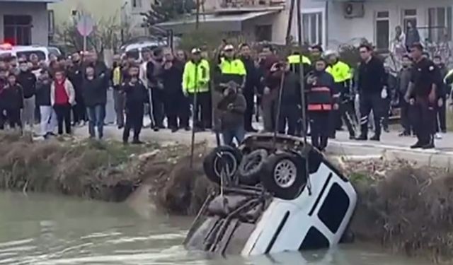 Mersin'de kontrolden çıkan araç sulama kanalına düştü, sürücü hayatını kaybetti