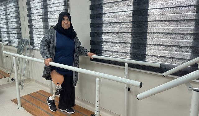 Eşini ve bacağını kaybeden kadına protezi umut oldu  