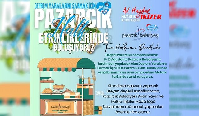 Pazarcık’ta halk etkinliği düzenlenecek