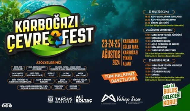 Tarsus'ta Karboğazı Çevre Festivali düzenleniyor