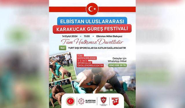 Elbistan’da Karakucak Güreş Festivali Düzenlenecek