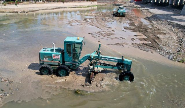 Yosun istilasındaki Seyhan Nehri temizleniyor