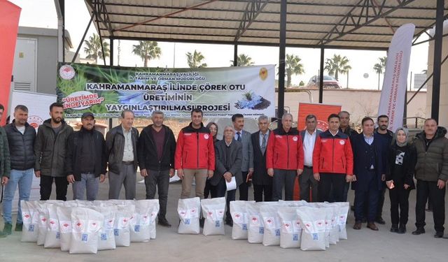 Pazarcık’ta Üreticilere Çörek Otu Tohumu Dağıtıldı
