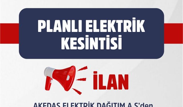 Göksunlu Dikkat!  O tarihte Elektirikleriniz Kesilecek