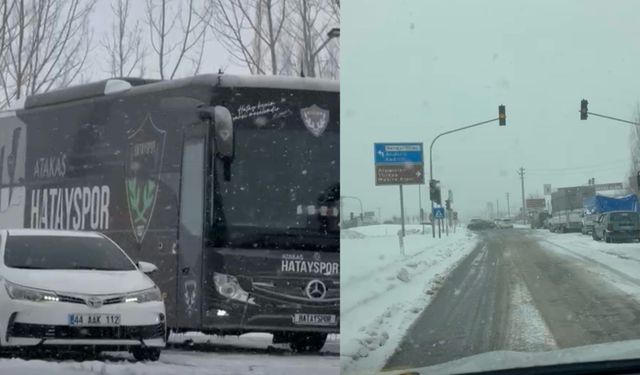 Hatayspor Takım Otobüsü Göksun'da Mahsur Kaldı
