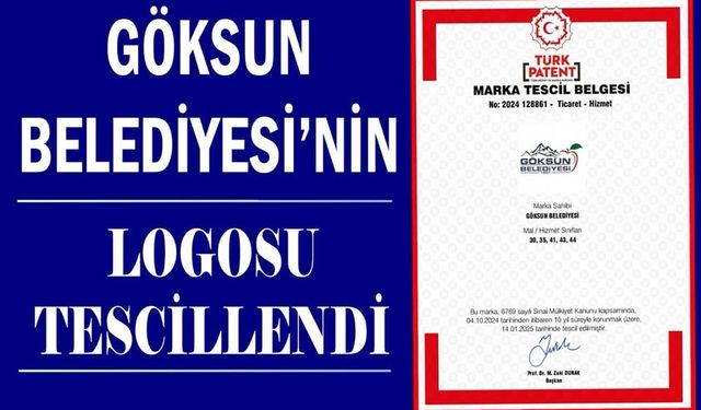 Göksun Belediyesi’nin Kurumsal Logosu Tescillendi