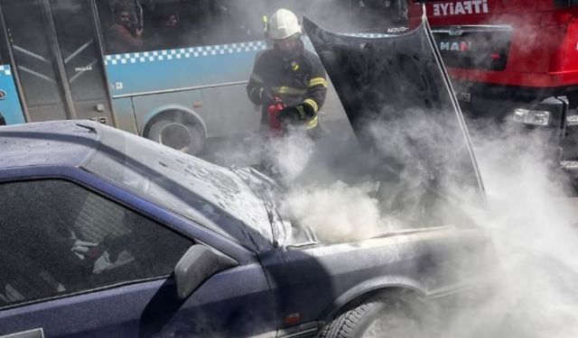 Kahramanmaraş’ta Araç Yangını Paniği