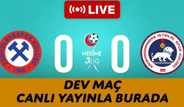 Kömürspor-Kahramanmaraş İstiklalspor Maçı Başladı