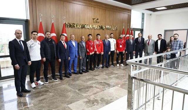 Vali Ünlüer’den Avrupa Şampiyonlarına Tebrik Ziyareti