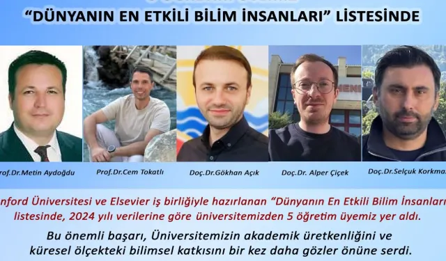 5 Trakya Üniversitesi akademisyeni “Dünyanın En Etkili Bilim İnsanları” listesinde
