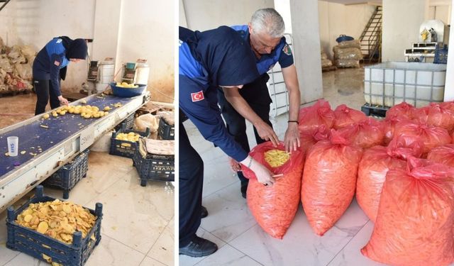 Hijyen Dışı Ortamda İşlenen 1,5 Ton Patates İmha Edildi
