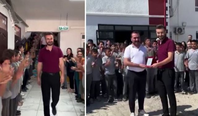 Öğrenciler, öğretmenlerini gözyaşları ve alkışlarla uğurladı