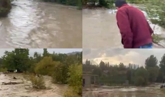 Uzun Süre Sonra Gelen Yağmur Dereleri Coşturdu