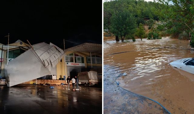 Hortum ve sağanak hayatı olumsuz etkiledi