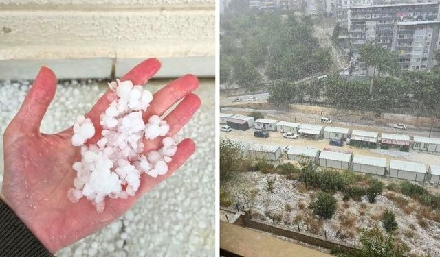 Kısa Sürede Etkili Olan Dolu Şaşkınlık Yarattı