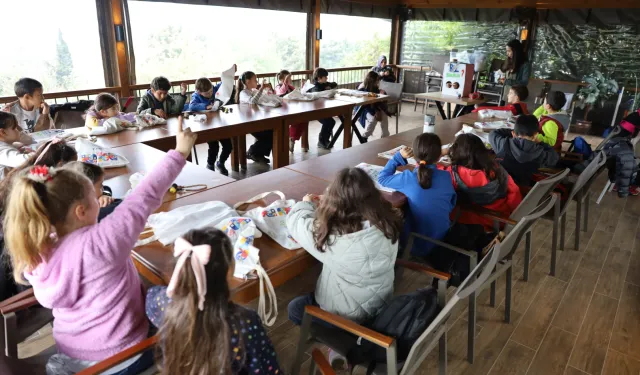 Minik kaşifler Leylek Göl Evi'nde