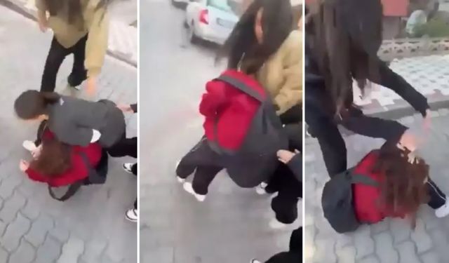 Okul Önünde Korkunç Görüntüler! Çocukları Darp Ettiler