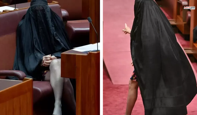Avustralya'da Sıradışı Eylem Kara Çarşafla Meclise Çıktı