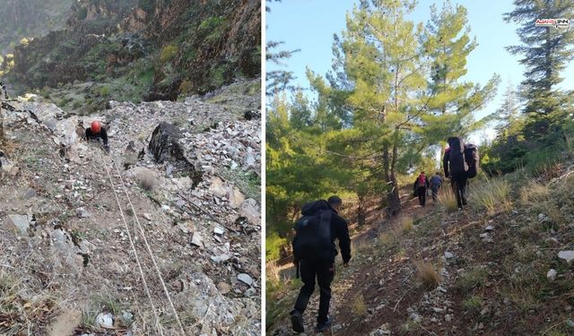 Kahramanmaraş'ta Kayalıklarda Mahsur Kalan 5 Keçi Kurtarıldı