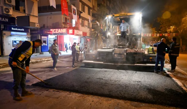 İzmir Bornova'da gece mesaisi