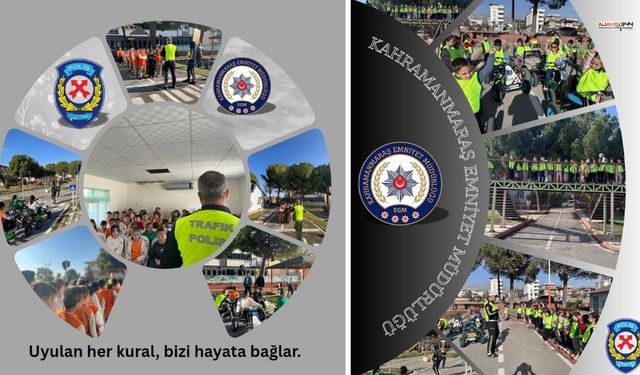 Kahramanmaraş’ta Öğrencilere Uygulamalı Trafik Eğitimi Verildi